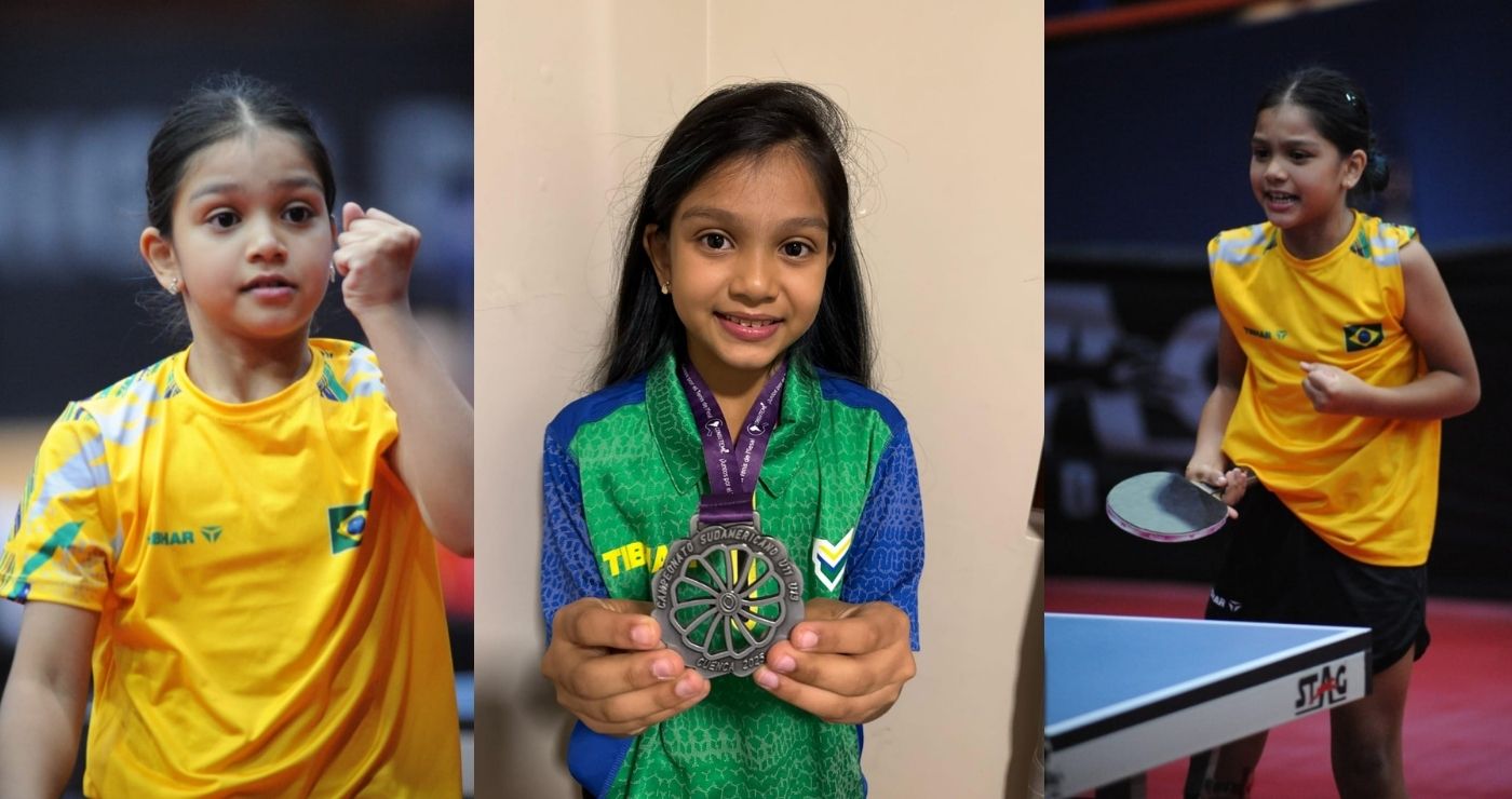 Atleta Raina Rodrigues conquista medalha de prata no Sul-Americano Sub-11 no Equador
